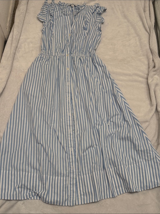 Free Assembly Dresses & Skirts - Striped Blue and White Sleeveless Maxi Dress